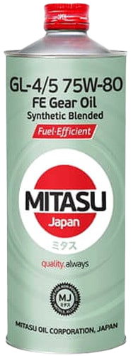 Трансмиссионное масло MITASU FE GEAR OIL GL-4/5 75W-80, 1л