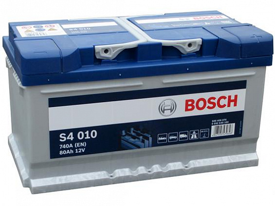 Аккумулятор Bosch S4 010 (80 А/h), 740A R+ (580 406 074) Аккумулятор Bosch S4 010 (80 А/h), 740A R+ (580 406 074)