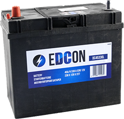 Аккумулятор Edcon (45 A/h), 330A L+ (DC45330L)