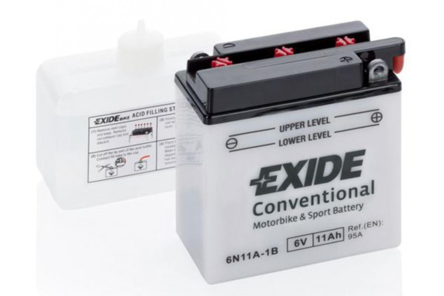 Аккумулятор Exide 6N11A-1B (11 A/h), 95A R+ 6V Аккумулятор Exide 6N11A-1B (11 A/h), 95A R+ 6V