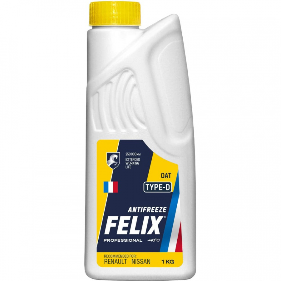 Антифриз Felix Type-D G12+ желтый готовый 1кг Антифриз Felix Type-D G12+ желтый готовый 1кг