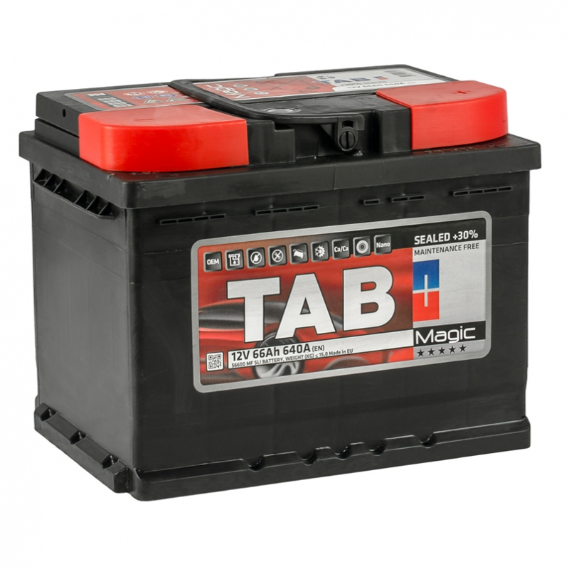 Аккумулятор TAB Magic (66 A/h), 640A R+ Аккумулятор TAB Magic (66 A/h), 640A R+